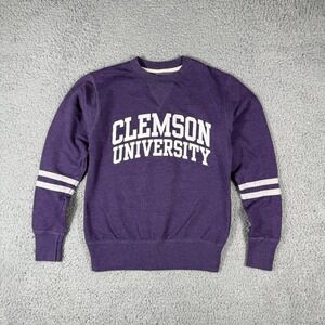 University of Clemson Tigers Sweatshirt Womens Small Alta Gracia Purple Fleece